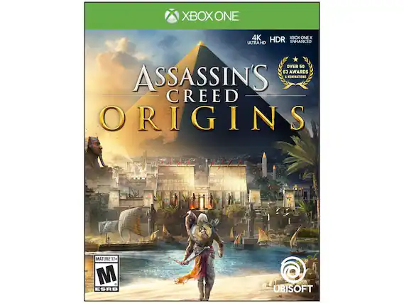 XBOX ONE
4K HDR
XBOX ONE X ULTRA HD ENHANCED
OVER 50 E3 AWARDS & NOMINATIONS
ASSASSIN'S CREED ORIGINS
MATURE 17+
ESRB
UBISOFT - T (Teen 13+)