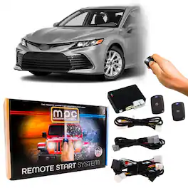 MPC - 1-Button Remote Start Kit For 2018-2024 Toyota Camry Key - 1,500 ft Range - Black