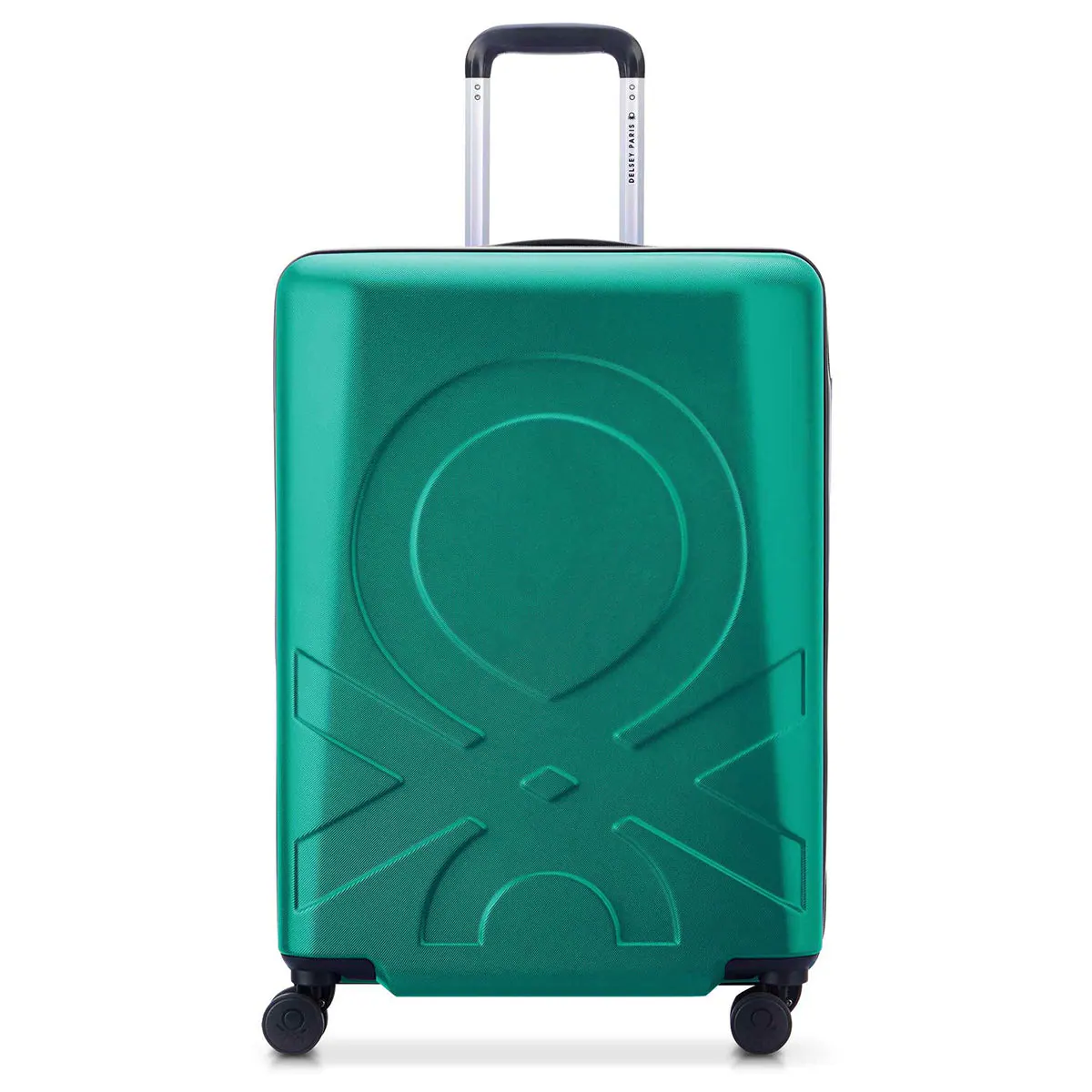 Front. Delsey - Benetton Fabrica Medium Spinner Luggage - Green.