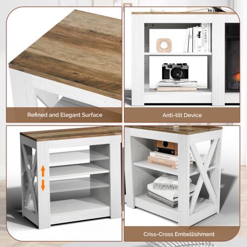 HI NIA Refined and Elegant Surface Anti-tilt Device "E" Criss-Cross Embellishment