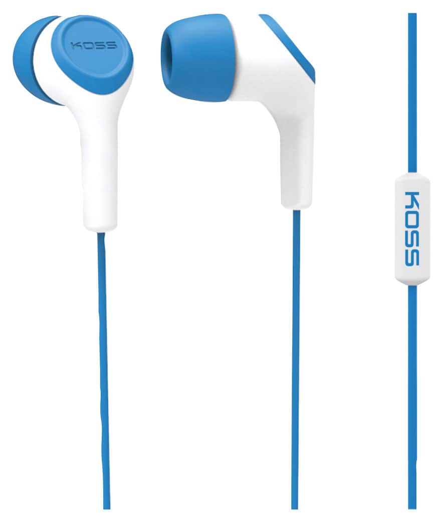 Front. Koss - KEB6I In-Ear Headphones - Blue.