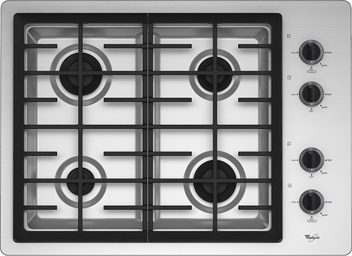  Whirlpool - 30&quot; Built-In Gas Cooktop - Stainless-Steel