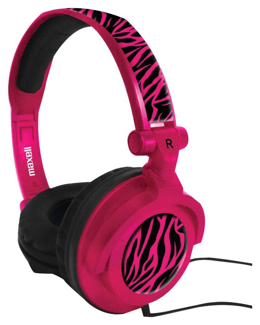 Dark pink online headphones