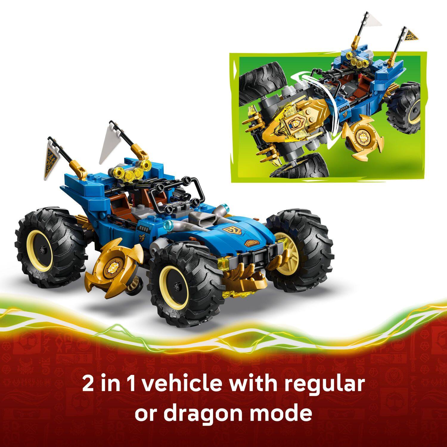 LEGO NINJAGO Jay's Transforming Car Toy 71856 6585674 - Best Buy