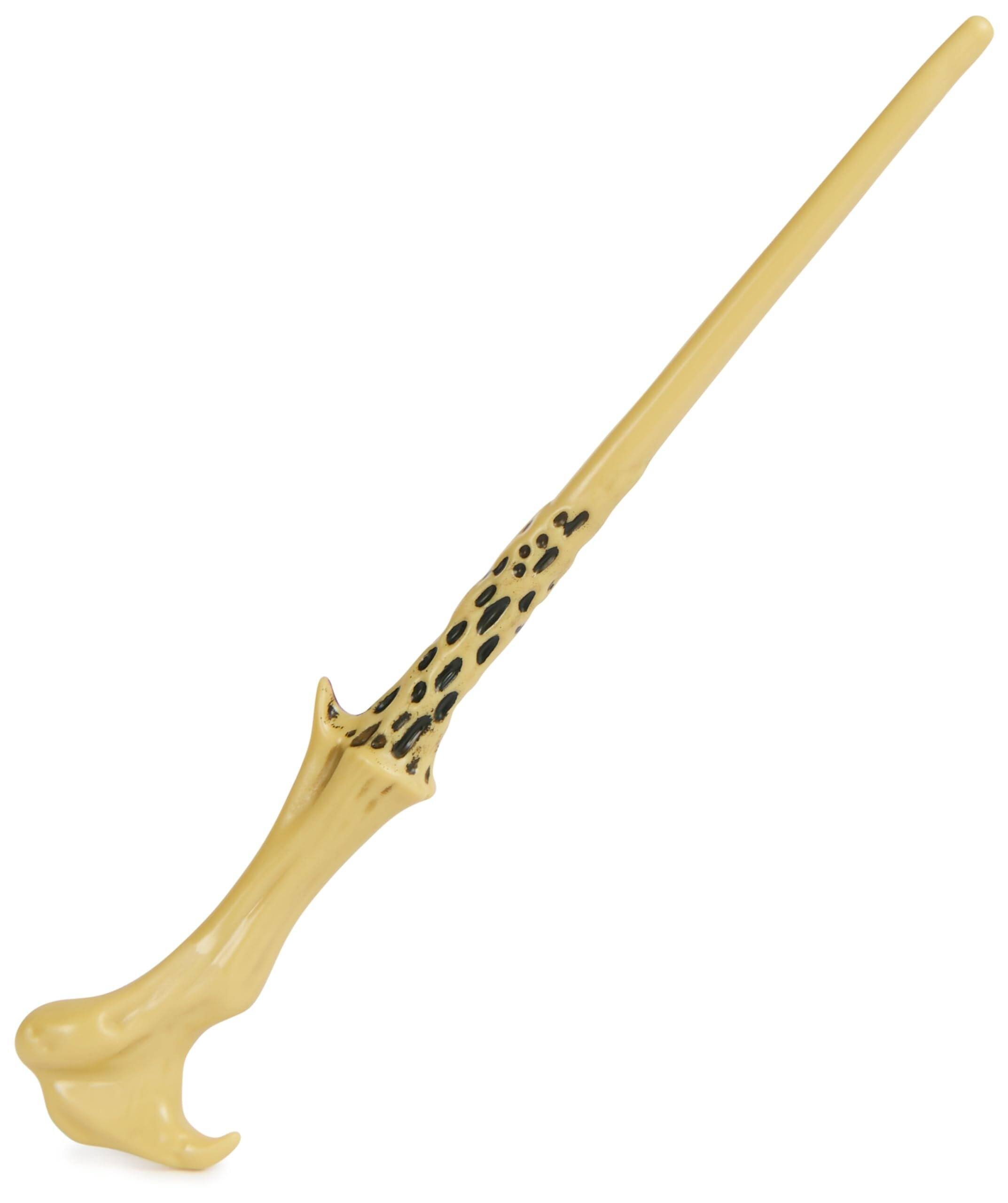 Alt View 4. Harry Potter - Harry Potter 12-Inch Voldemort Magical Collector Wand with Die-Cast Horcrux Ring & Display Stand - Cream.