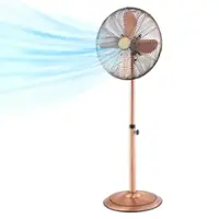 Costway 16" Standing Pedestal Fan with 3 Speed Settings Carrying Handle Aluminum Blades - Copper - Front_Zoom