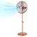Front. Costway - 16" Standing Pedestal Fan with 3 Speed Settings Carrying Handle Aluminum Blades - Copper.