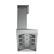 Left. Forno Appliances - Orvieto 60'' Wall Mount Vented Range Hood - Silver.