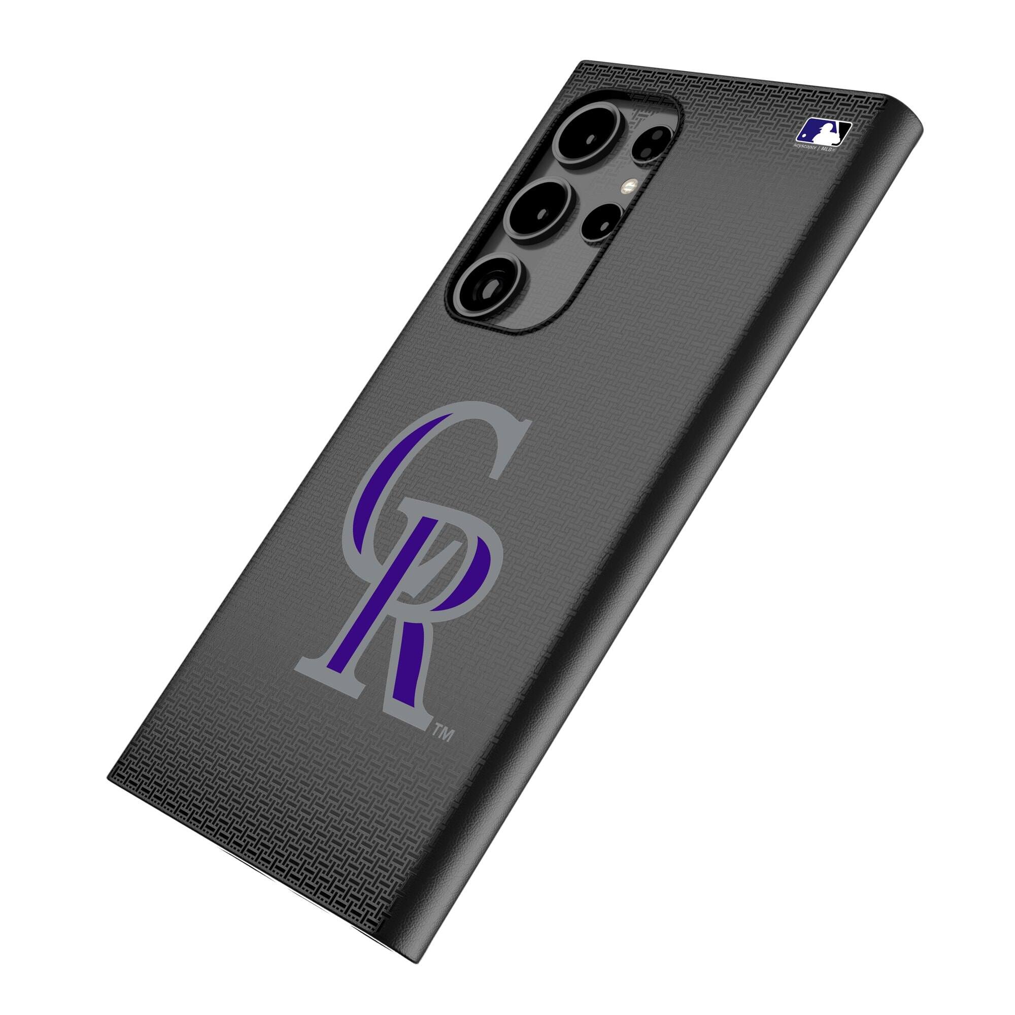 Alt View 1. Keyscaper - Colorado Rockies Linen Galaxy Magnetic Bump Case - S25 - Black.
