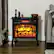 Alt View 7. Ecooso - 22" Fireplace Heater with Realistic Flame Effect, Overheating Protection & Adjustable Temperature for Indoor, 1500W - Black.