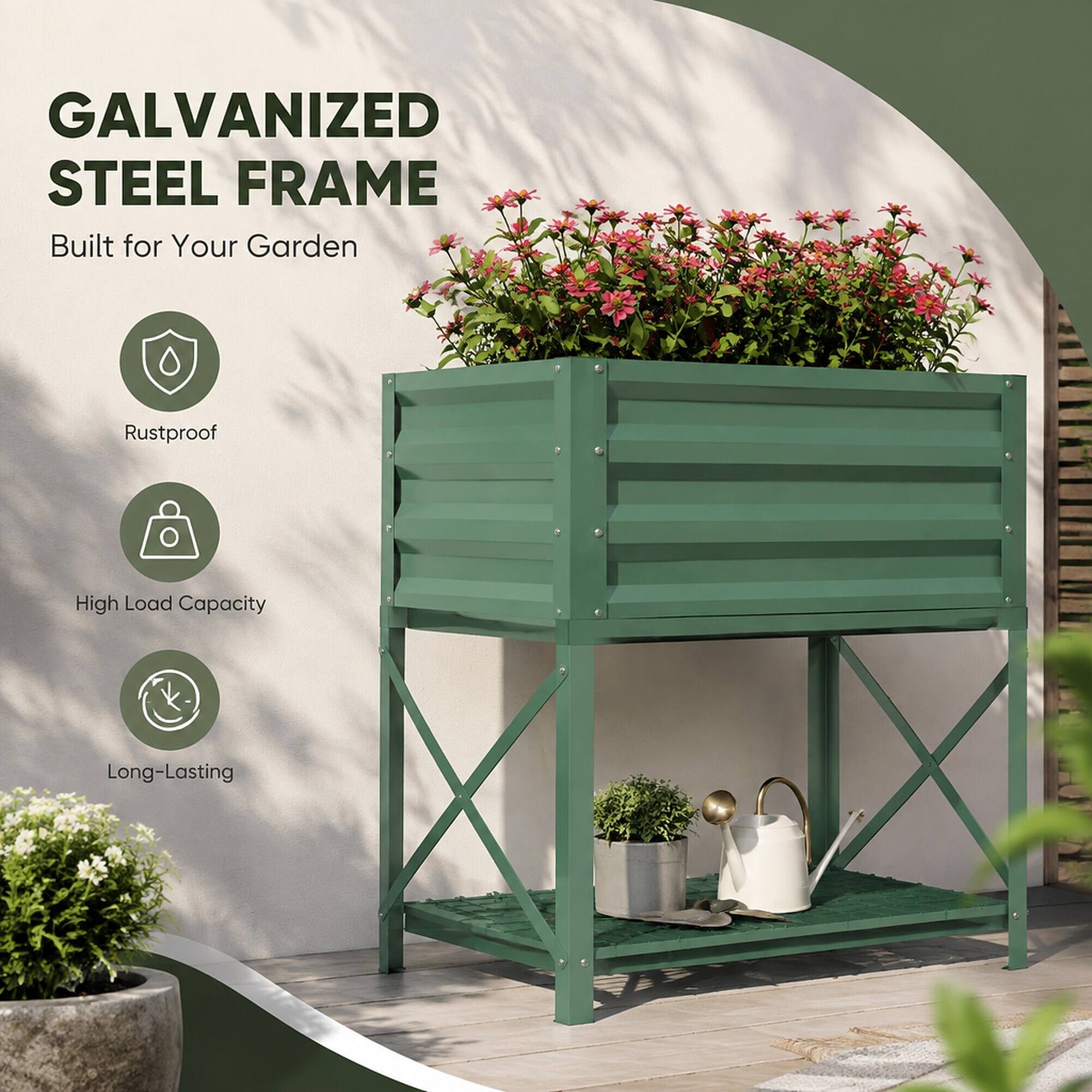GALVANIZED STEEL FRAME  
Built for Your Garden  

- Rustproof  
- High Load Capacity  
- Long-Lasting