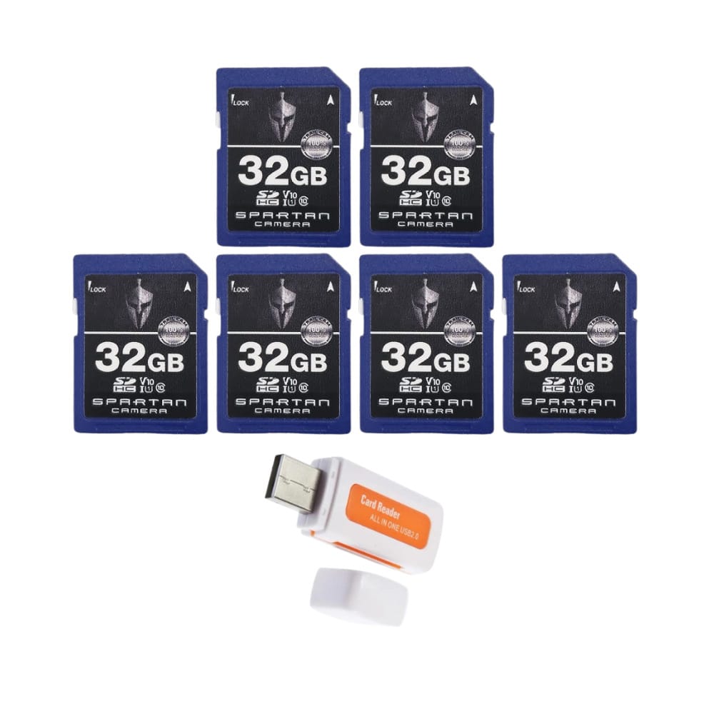 Spartan Camera - Spartan 32GB Class 10 SD Card (6-Pack) with Micro SD Reader and Writer Bundle