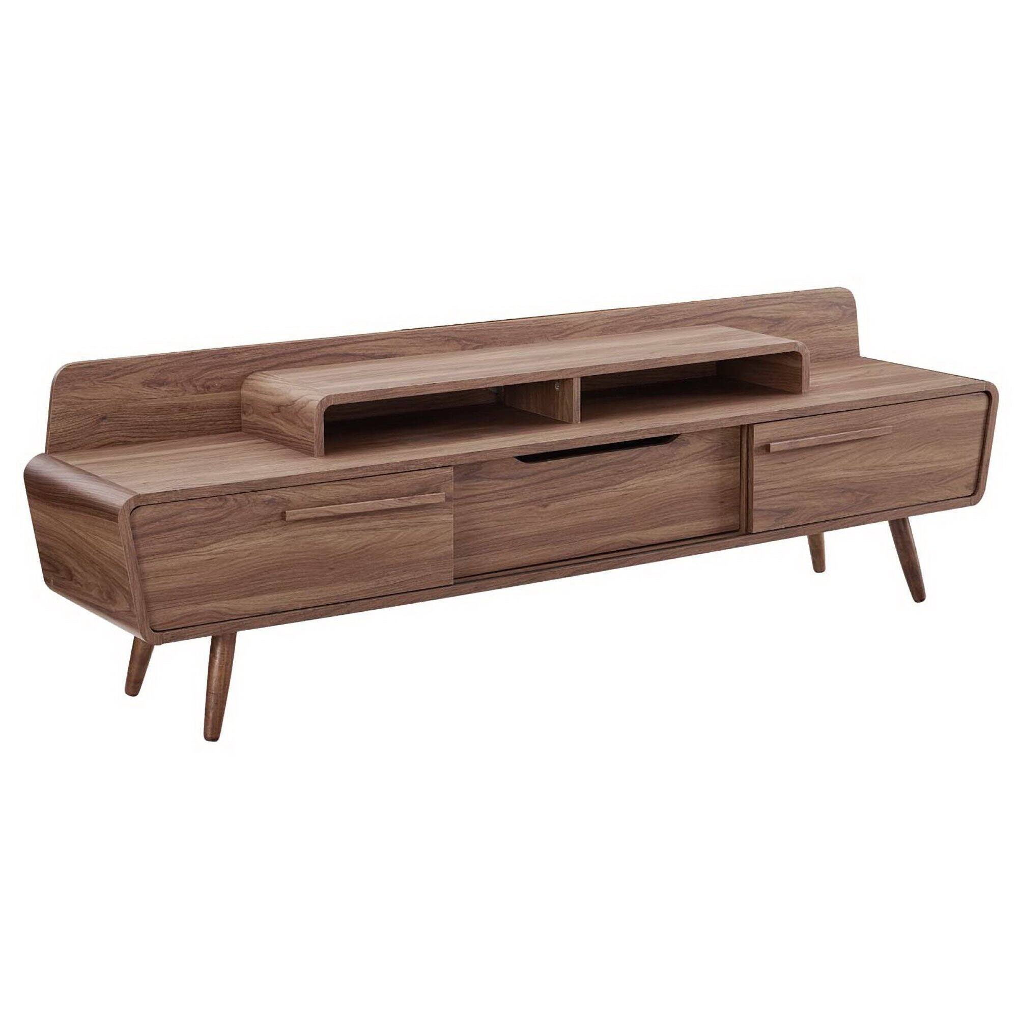 Angle. Modway - Omnistand 74" TV Stand by Modway - Walnut.