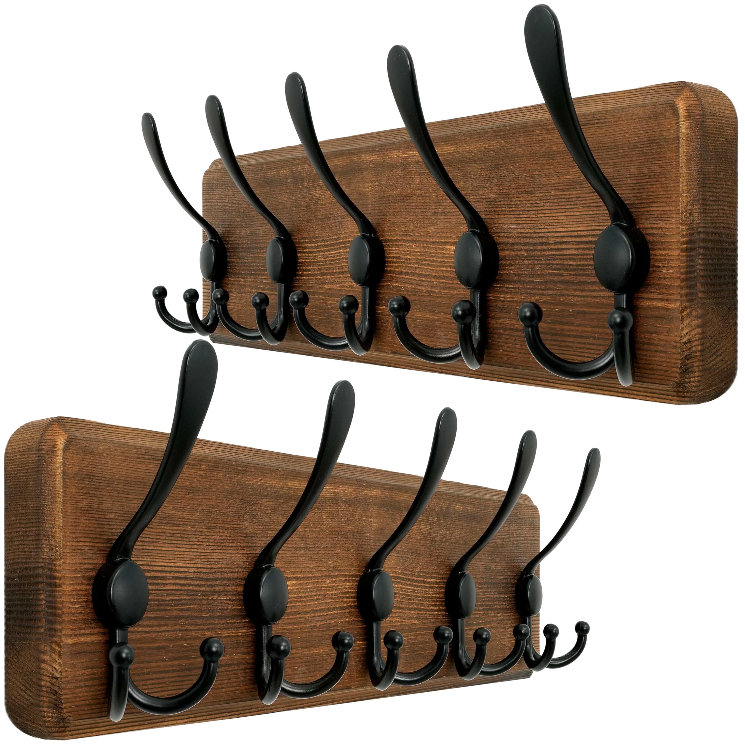 Brown 5 Hooks(2 Packs)