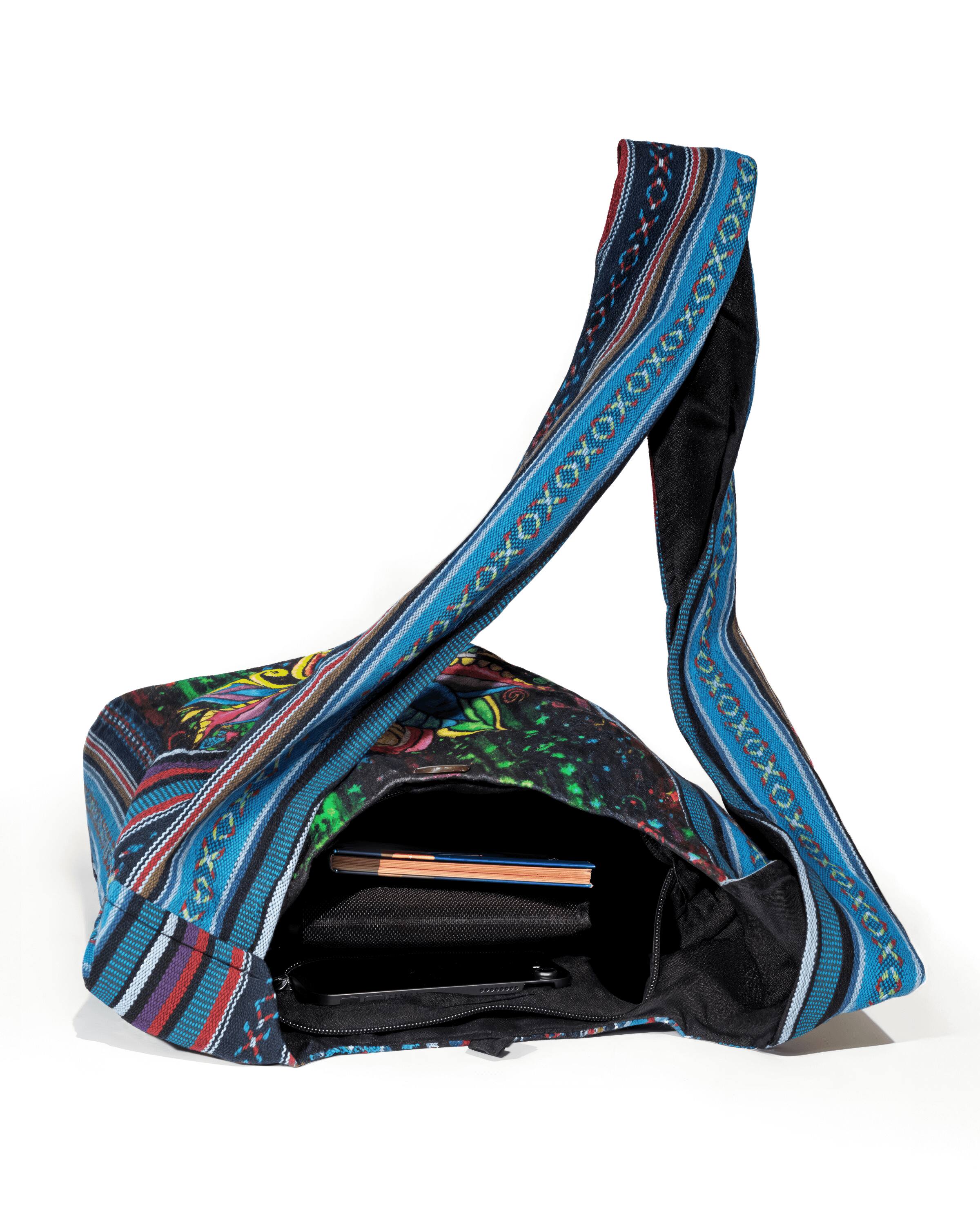 Alt View 9. Kathmandu Collection - Lotus Handmade Hobo Bag - Lotus Multicolor.