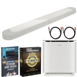 Bose - Lifestyle Ultra Soundbar + Lifestyle Ultra Subwoofer + 1-Year Extended Warranty Package - White Smoke