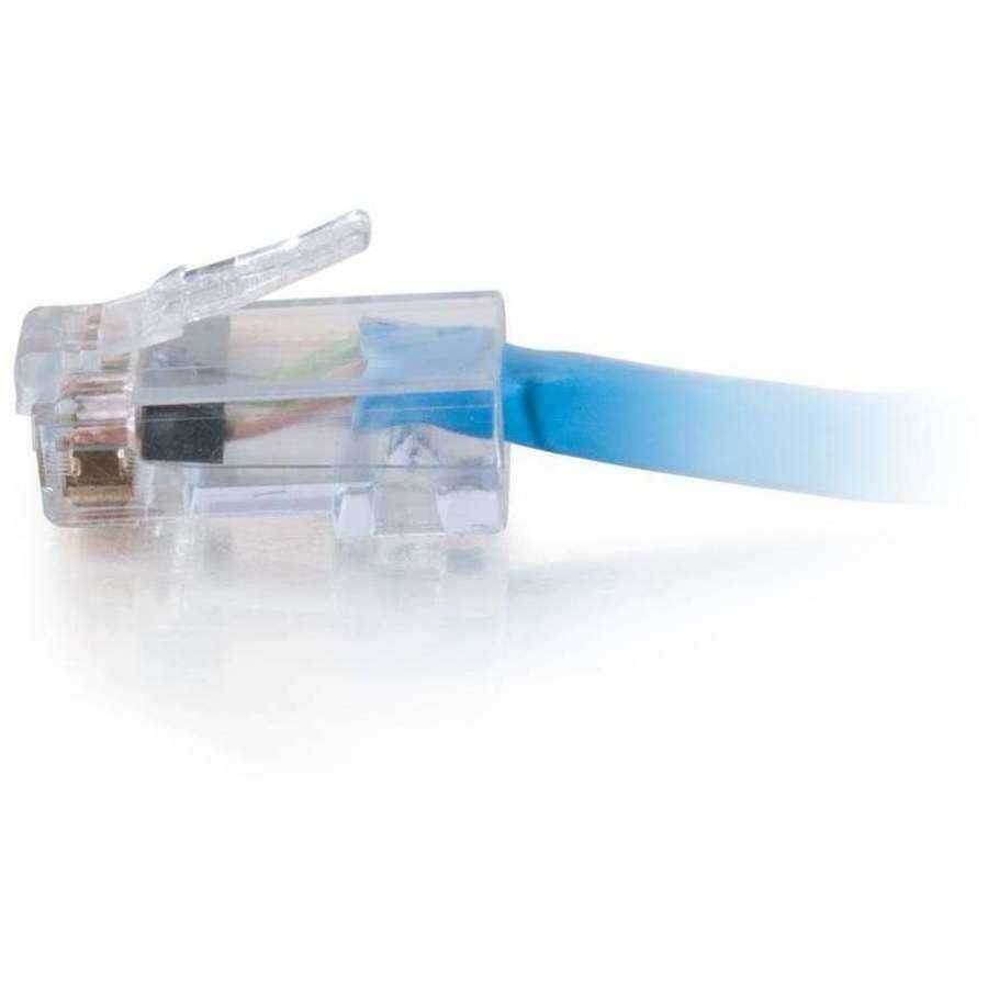Front. C2G - C2G 20 ft Cat6 Non Booted Plenum UTP Unshielded Network Patch Cable - Blue.