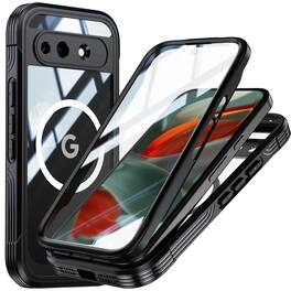 Dteck - 360 Full-Body Case for Google Pixel 10a with Built-in Screen Protector, Magnetic Rugged Shockproof Protective Cover - Black