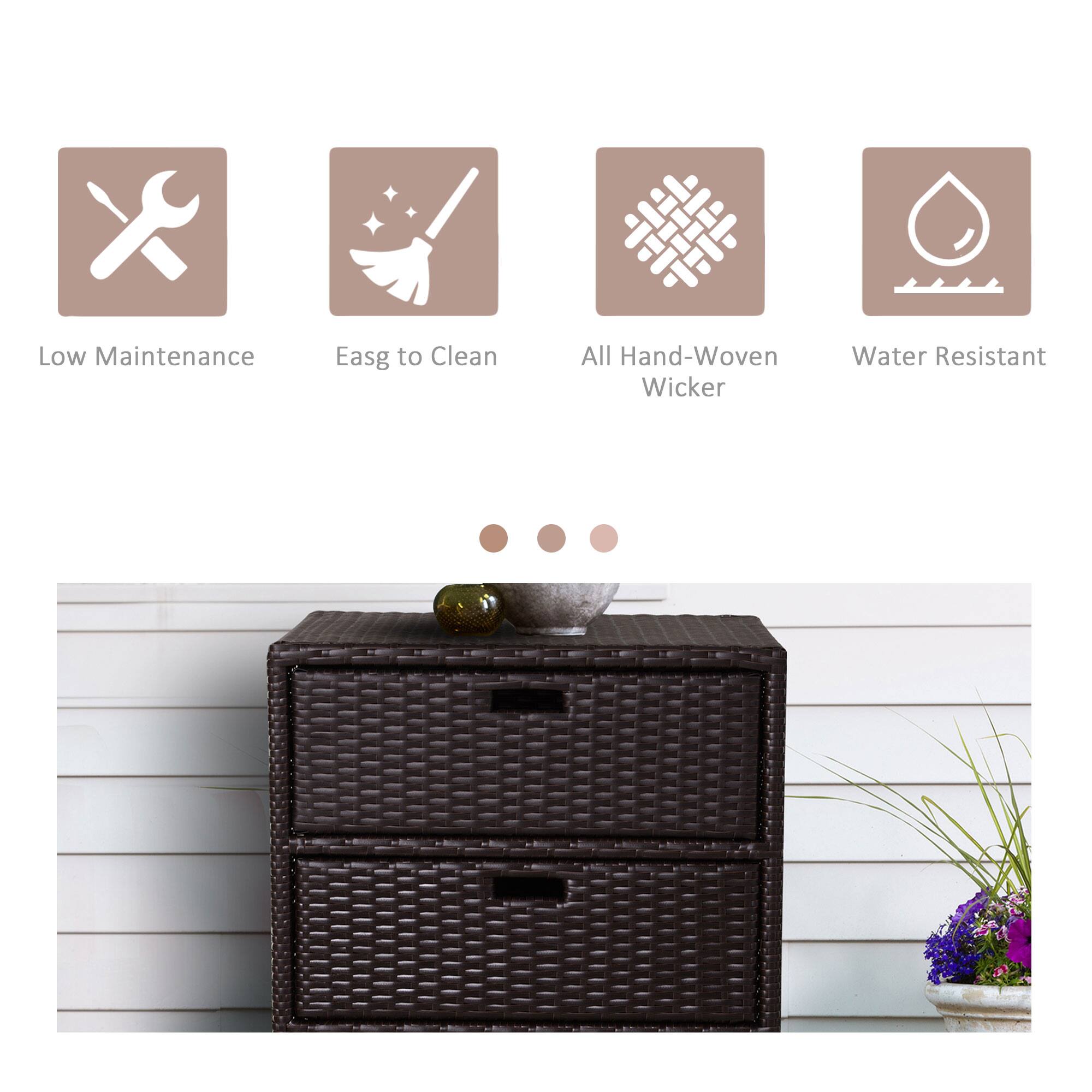 Low Maintenance, Easg to Clean, All Hand-Woven Wicker, Water Resistant