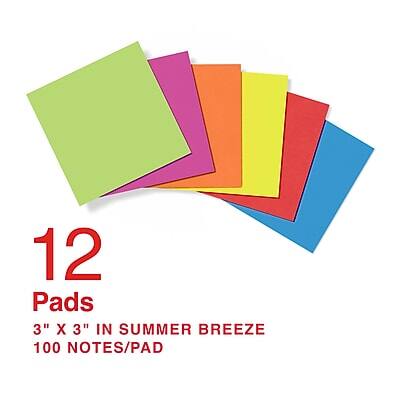 12 Pads  
3" X 3" in Summer Breeze  
100 Notes/Pad