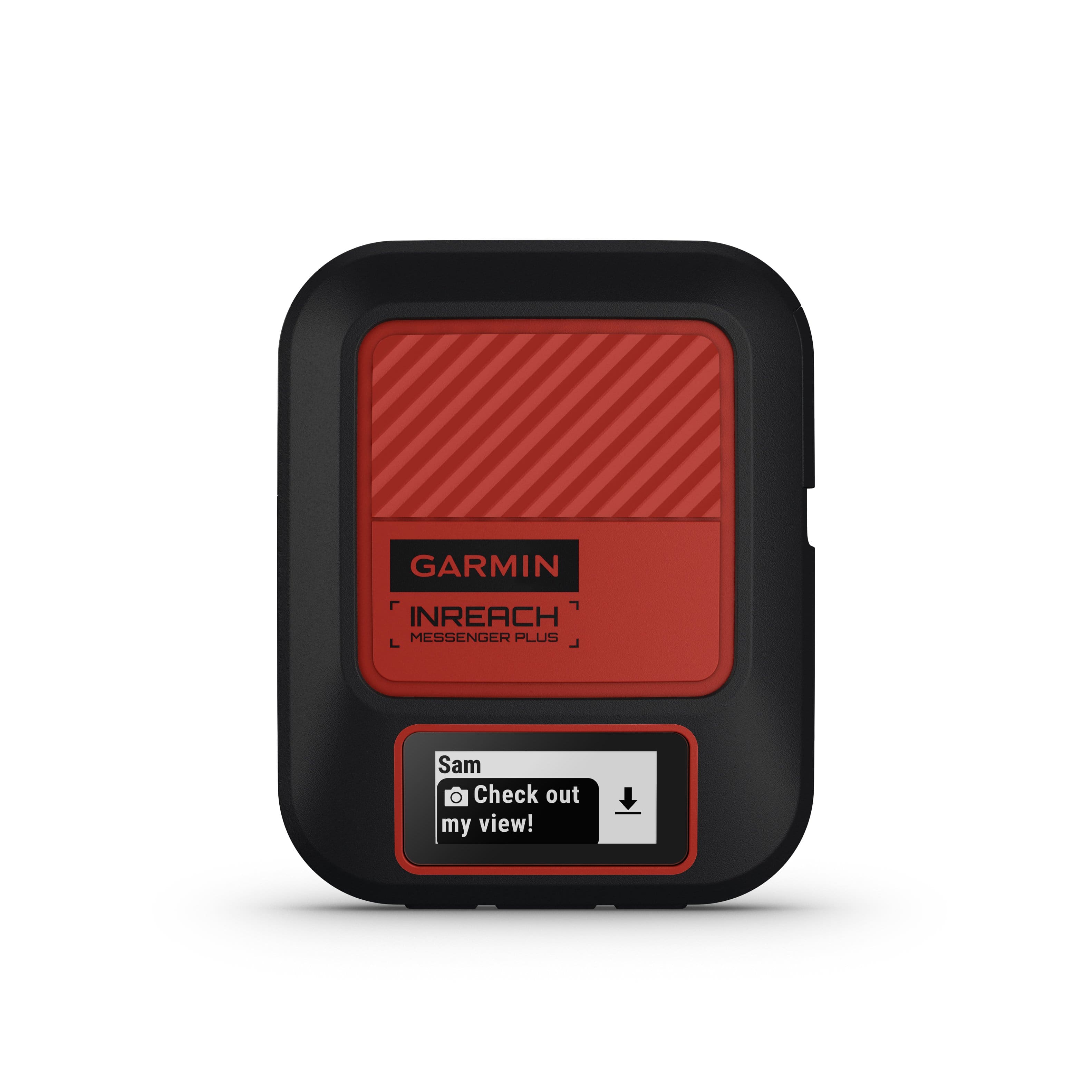 Garmin - inReach Messenger Plus SOS Satellite Communicator with Photo & Voice Messaging 1.08" GPS with Built-In Bluetooth - Black/Red - Front_Zoom