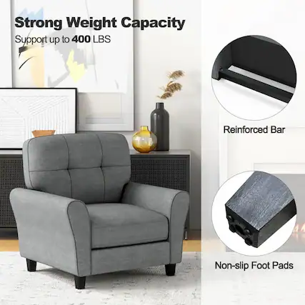 Strong Weight Capacity
Support up to 400 LBS
Reinforced Bar
Non-slip Foot Pads