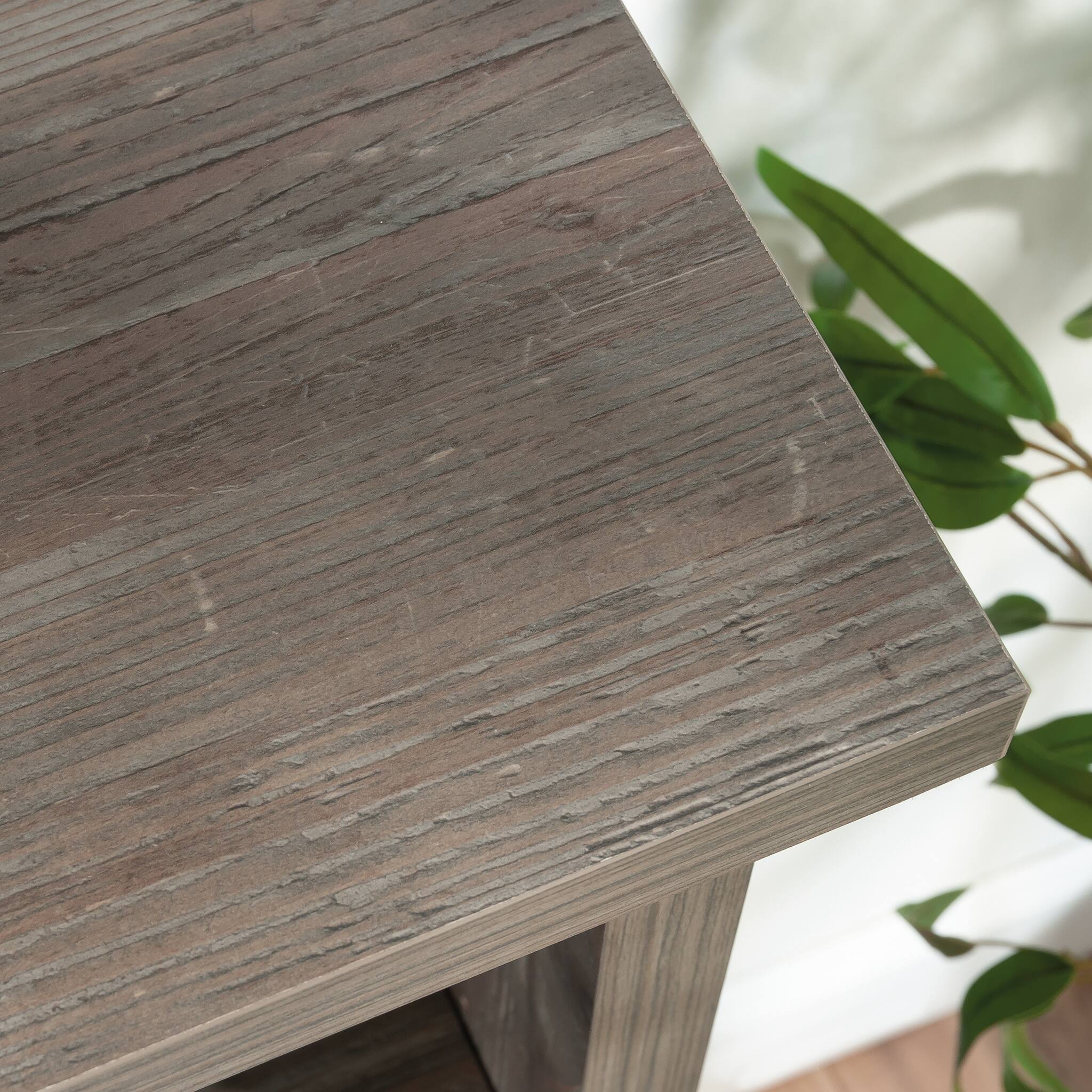 Alt View Zoom 12. Sauder - Aspen Post Computer Hutch - Pebble Pine.