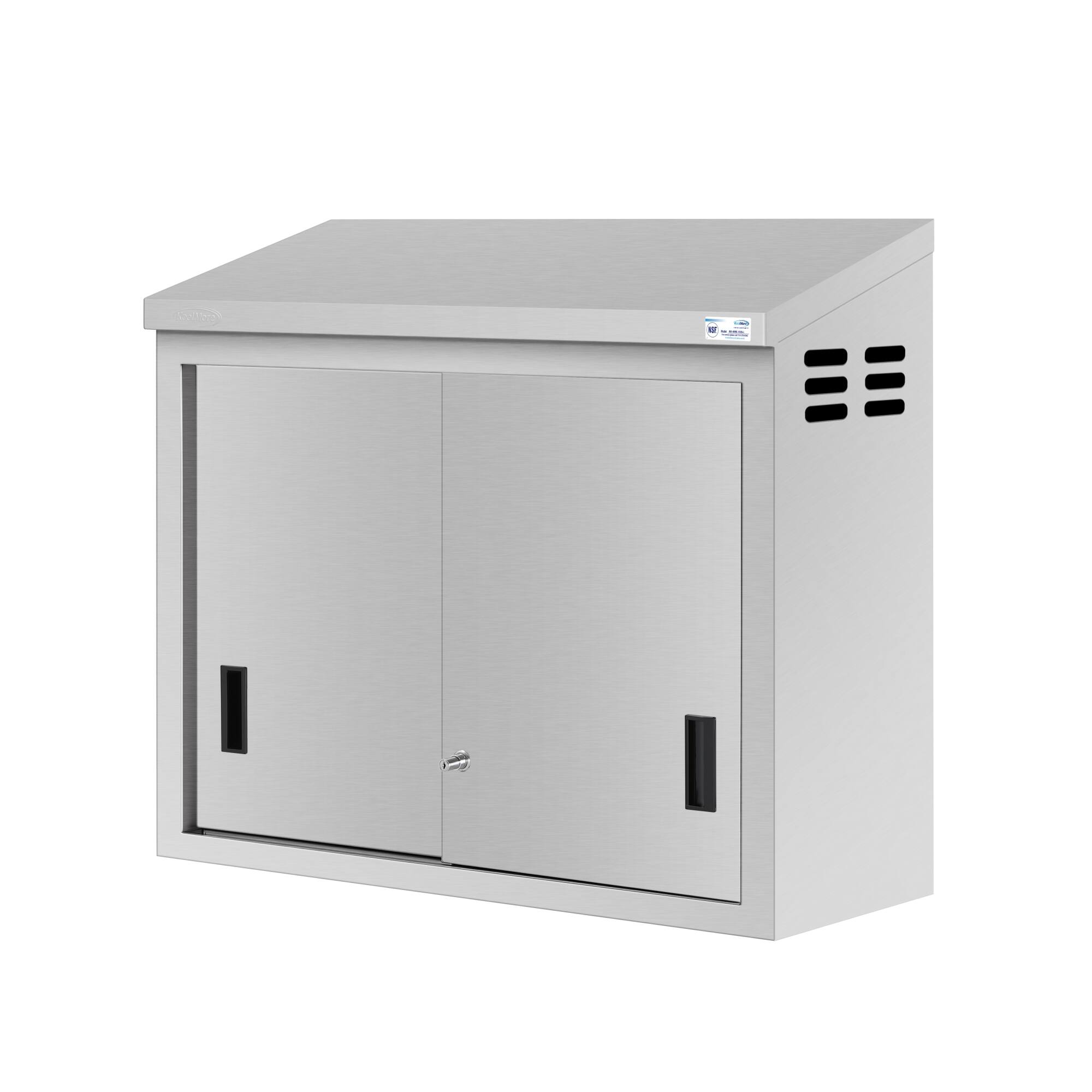 Alt View 4. Koolmore - 36 Inch Stainless Steel Commercial Wall Cabinet with Sliding Doors 15 x 48 NSF - Stainless-Steel.