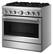 Left. KitchenAid - 36 in. Wide 6 burner Commercial-Style 5.1 cu. ft. Freestanding Dual Fuel Range with No Preheat Air Fry Mode - Stainless Steel.