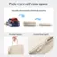 Pack more with less space: This phrase suggests that the product is designed to maximize storage capacity while taking up minimal space.

Pack right without having to rifle through everything: This phrase implies that the product is organized and easy to access, allowing users to quickly find and retrieve items without having to search through their belongings.

Portable Handles: This phrase refers to the handles of the product, which are designed to be convenient for carrying and transporting the item.

Smooth Dual-Zipper: This phrase describes the zipper mechanism of the product, which is designed to be easy to open and close, providing a smooth and effortless experience for the user.