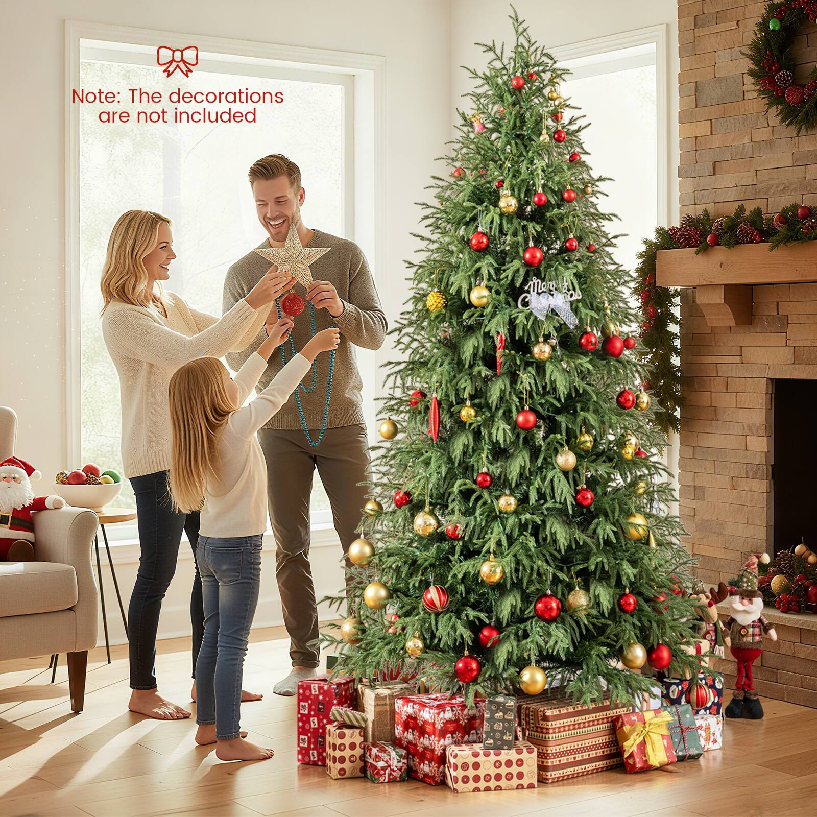 Note: The decorations are not included