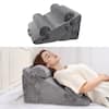 Front. VEVOR - Wedge Pillow for Sleeping, 4 Pcs Adjustable Orthopedic Bed Wedge Set, Support Arm Leg Neck Shoulder,Post Surgery Pillow - Dark Gray.