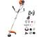 Front. VEVOR - Cordless String Trimmer, 43 cc 2-Stroke, Gas Powered Weed Wacker,17" Cordless Grass Trimmer, Multi-Functional Lawn Edger - Silver;Orange.