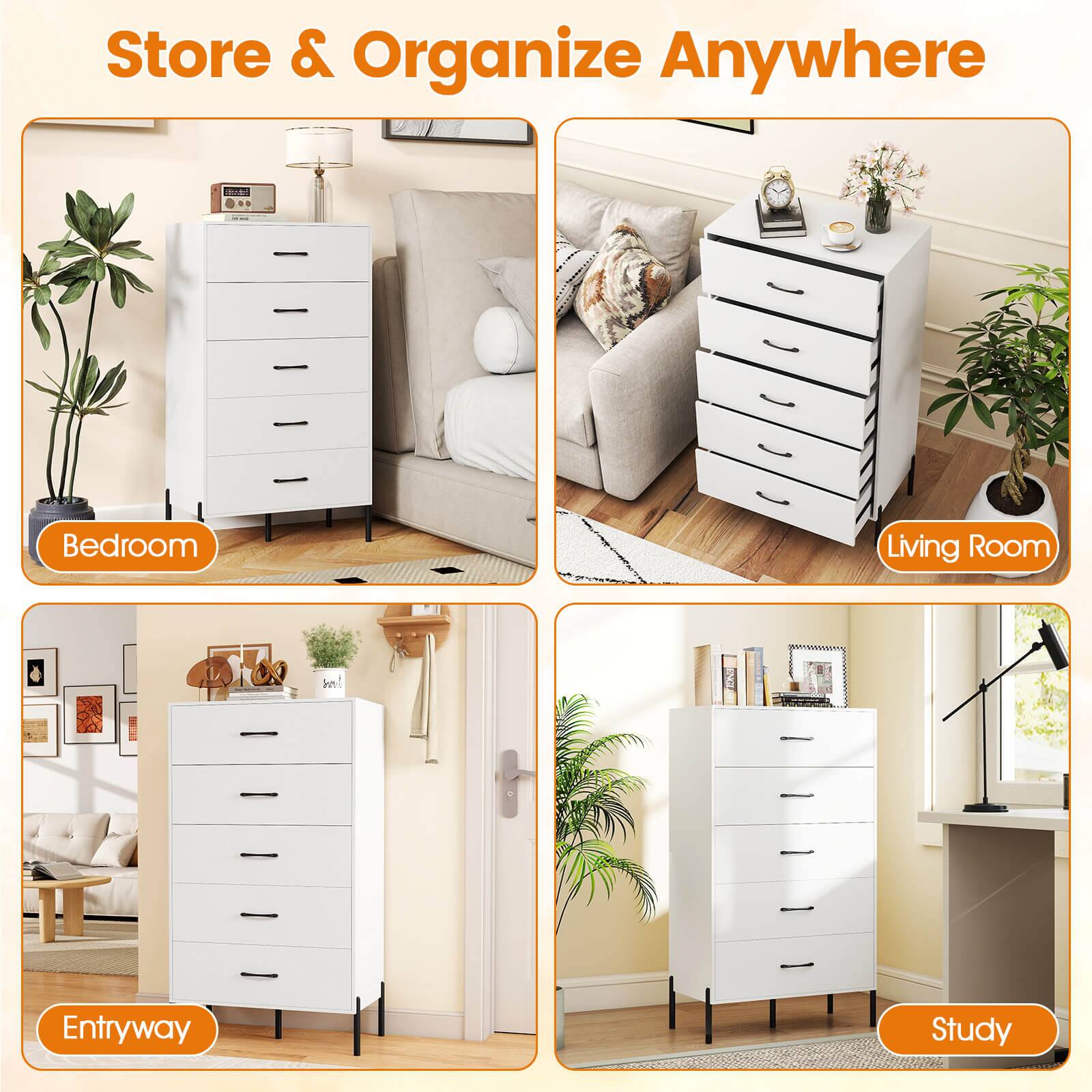 Store & Organize Anywhere

- Bedroom
- Living Room
- Entryway
- Study