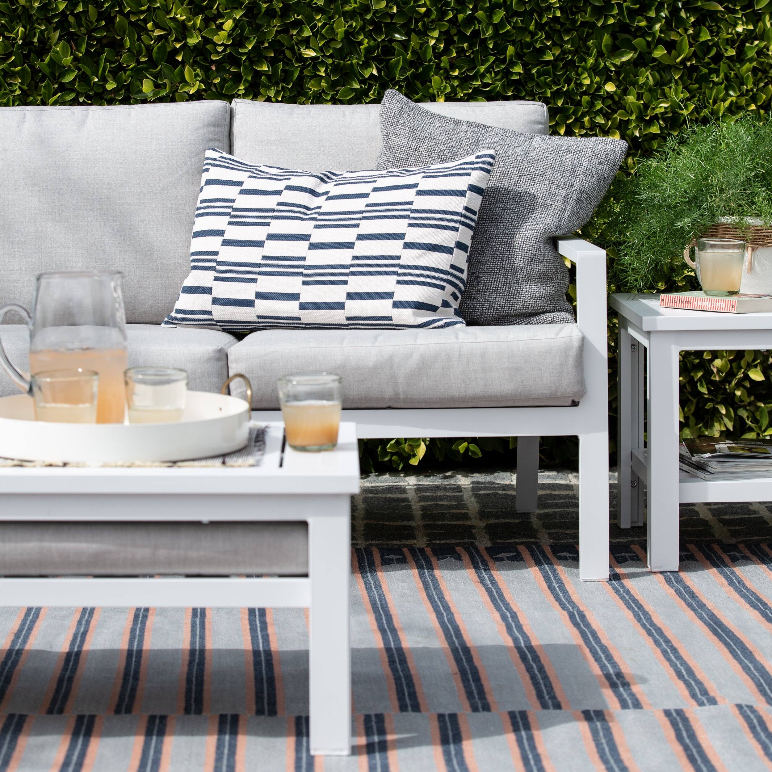 Back. Yardbird® - Luna Outdoor Sofa Set - Silver.