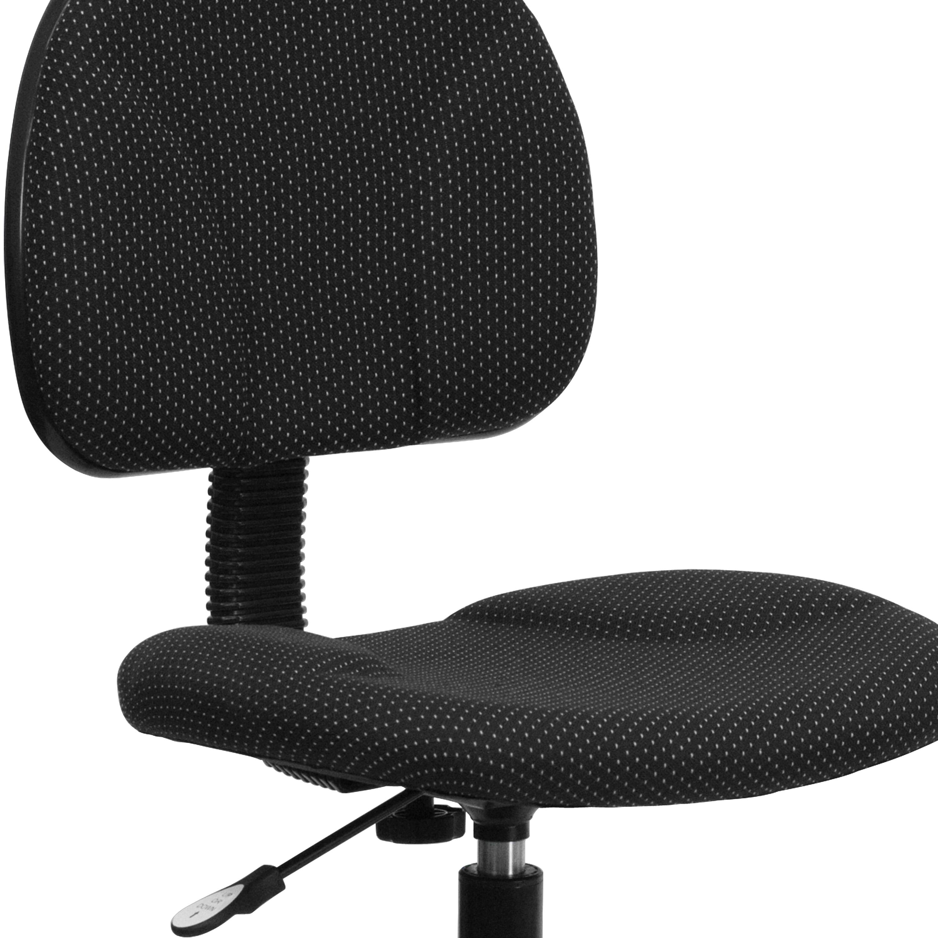 Alt View 8. Emma + Oliver - Adjustable Height Drafting Chair with Adjustable Foot Ring - Black Patterned.