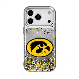 Keyscaper - NCAA - Iowa Hawkeyes iPhone Glitter Confetti Design Case - 14 - Multicolor