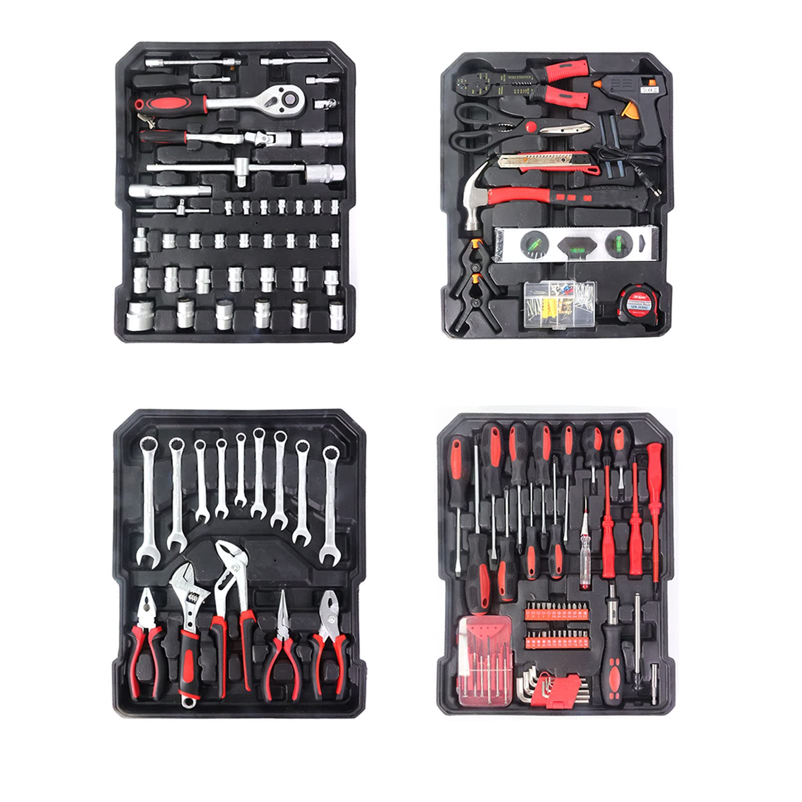 Alt View 2. Skar Audio - 799pcs Aluminum Trolley Case Tool Set House Repair Kit Household Hand With Belt Gift On Father's Day () - Black.
