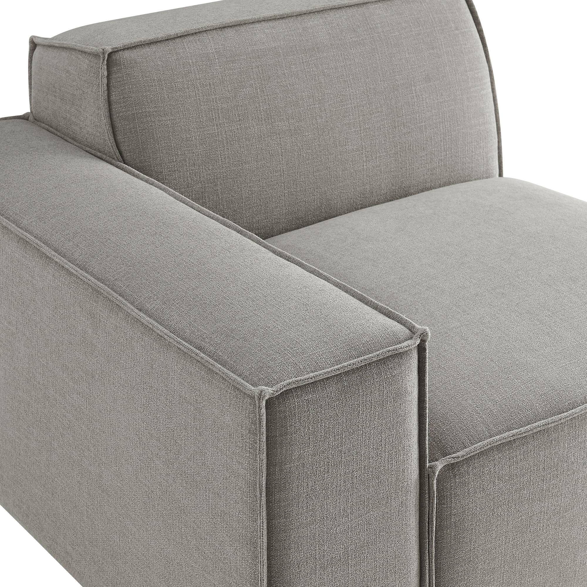 Alt View 7. Modway - Restore Performance Fabric Upholstered Left-Facing Modular Lounge Chair by Modway - Pewter.