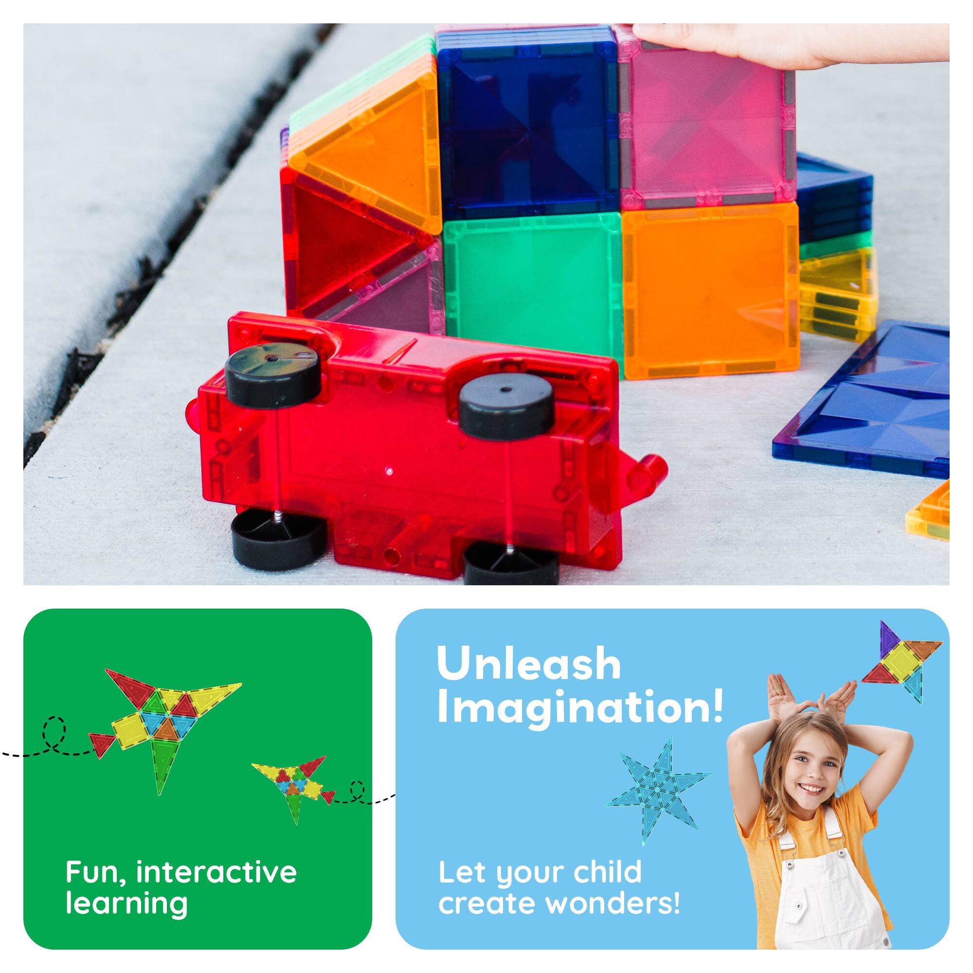Unleash Imagination!  
Fun, interactive learning  
Let your child create wonders!