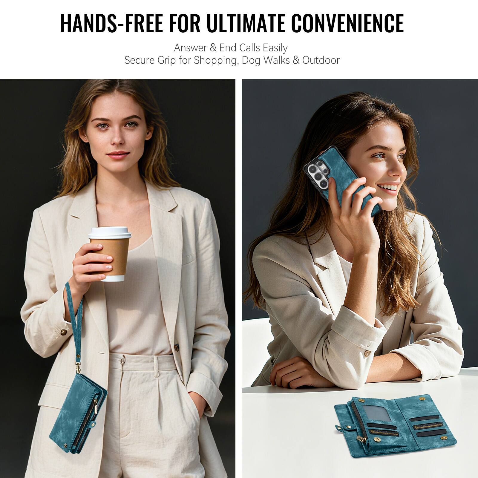 HANDS-FREE FOR ULTIMATE CONVENIENCE  
Answer & End Calls Easily  
Secure Grip for Shopping, Dog Walks & Outdoor