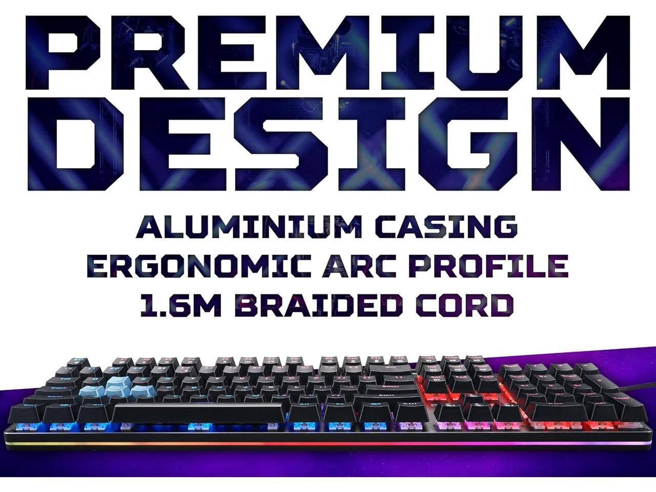 PREMIUM DESIGN  
ALUMINIUM CASING  
ERGONOMIC ARC PROFILE  
1.6M BRAIDED CORD