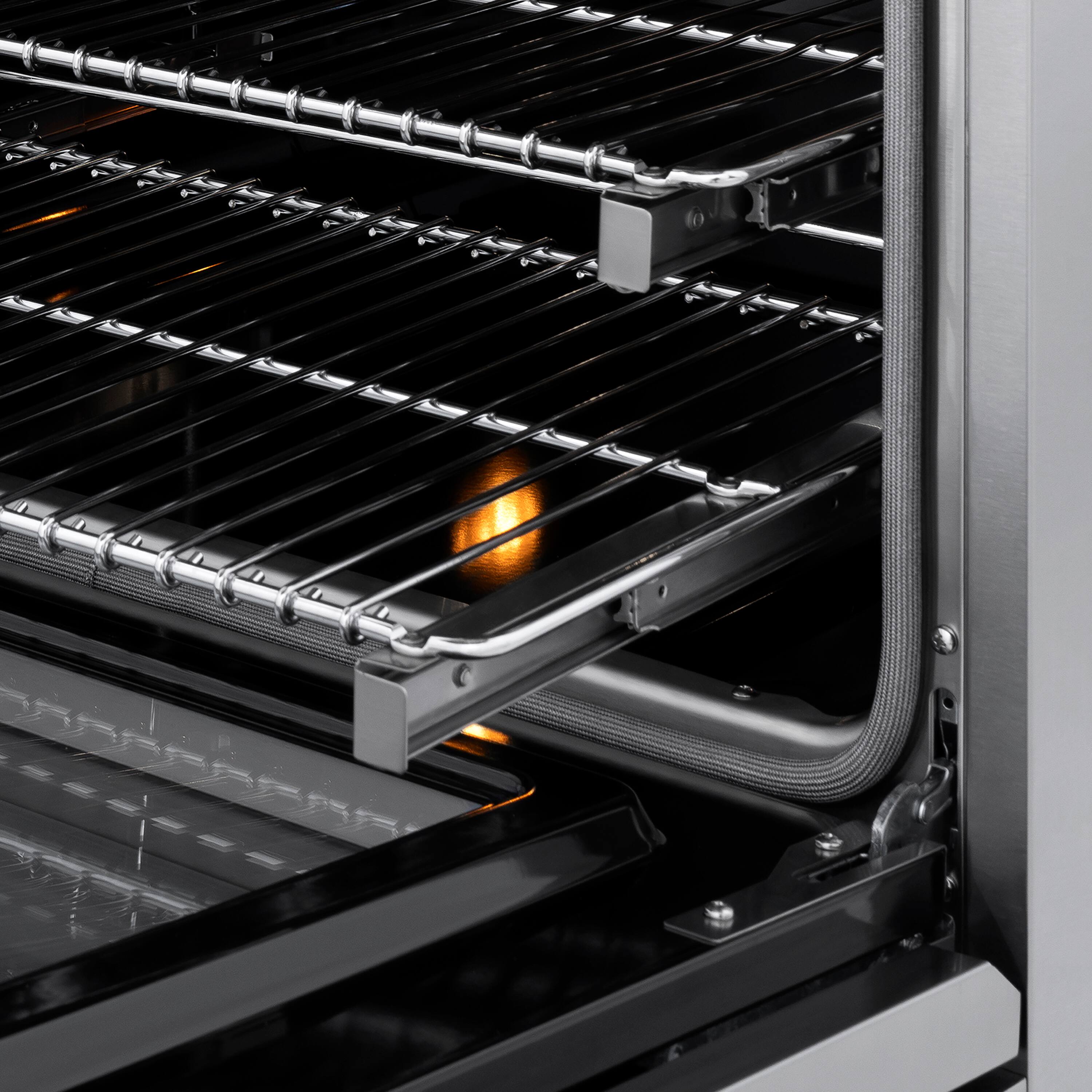 Alt View 16. ZLINE - 48 in. 6.7 cu. ft. Classic Freestanding Dual Fuel Range with 8 DuoPro Burners and Dual Ovens in Stainless Steel - Stainless Steel.