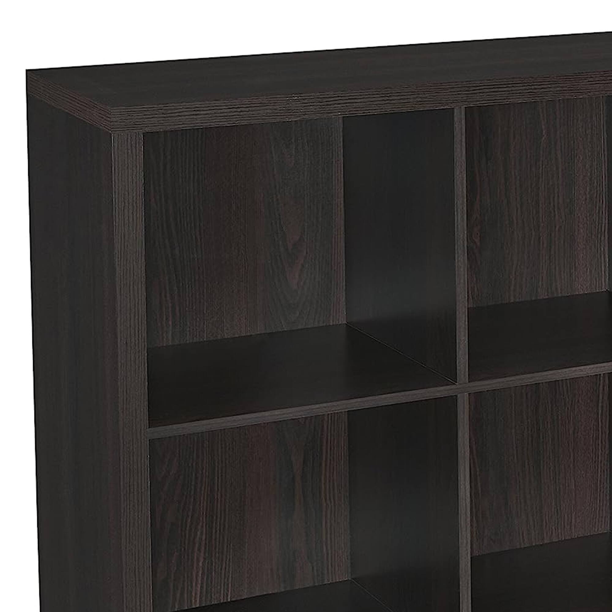 Alt View 3. ClosetMaid - ClosetMaid 9 Cube Storage Shelf Bookshelf Home Organizer with Back Panel, Black - Black Walnut.
