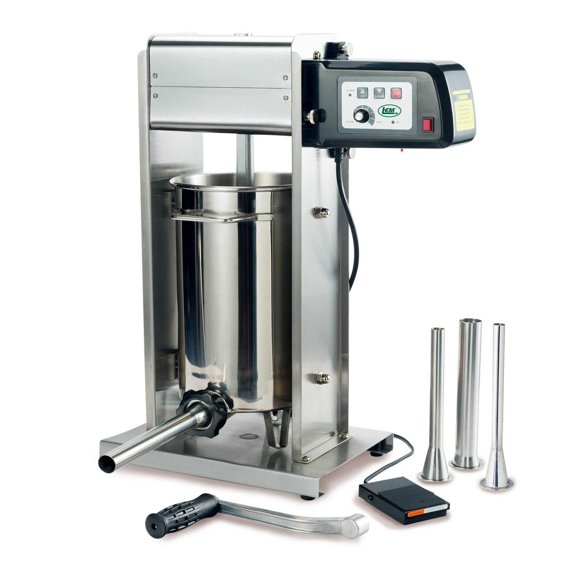 Front. LEM Product - Big Bite 20LB Motorized Stuffer - Stainless.