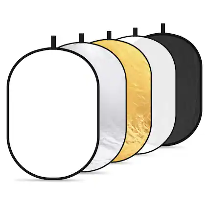Front. Neewer - 5-in-1 Foldable Photo Reflector, 31x47", Diffuser & Reflector Set, Carry Bag Included.