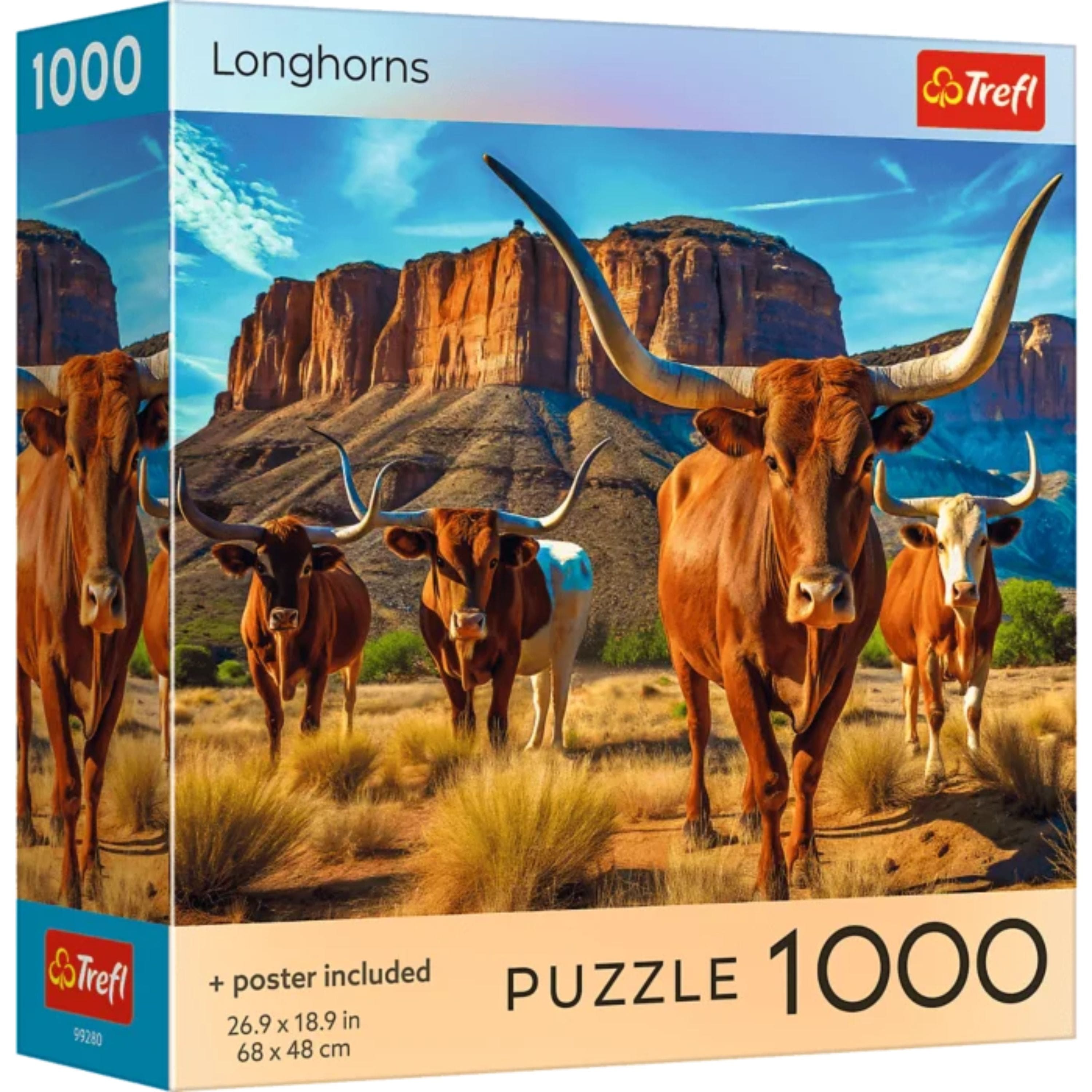 Trefl - Red Longhorns 1000 Piece Puzzle