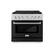 Front. ZLINE - ZLINE 36" Paramount Dual Fuel Range with 6 Burners and Convection Oven (SDR-BLM-36) - Satin Steel/Black Matte.