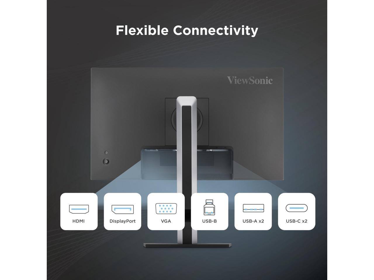Flexible Connectivity  
ViewSonic  
HDMI  
DisplayPort  
VGA  
USB-B  
USB-A x2  
USB-C x2