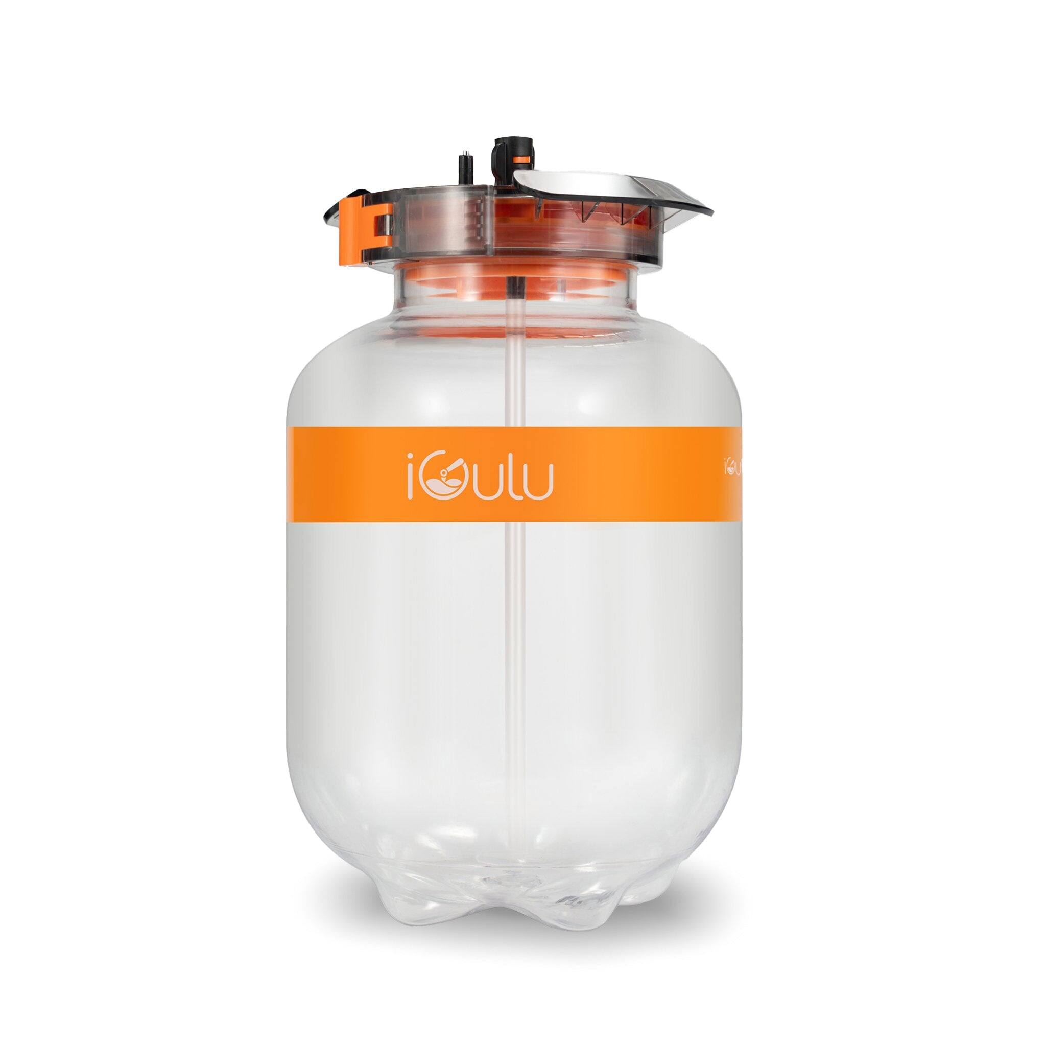Front. iGulu - iGulu 1-Gallon (116 oz.) Tritan Fermentation Keg - Clear.